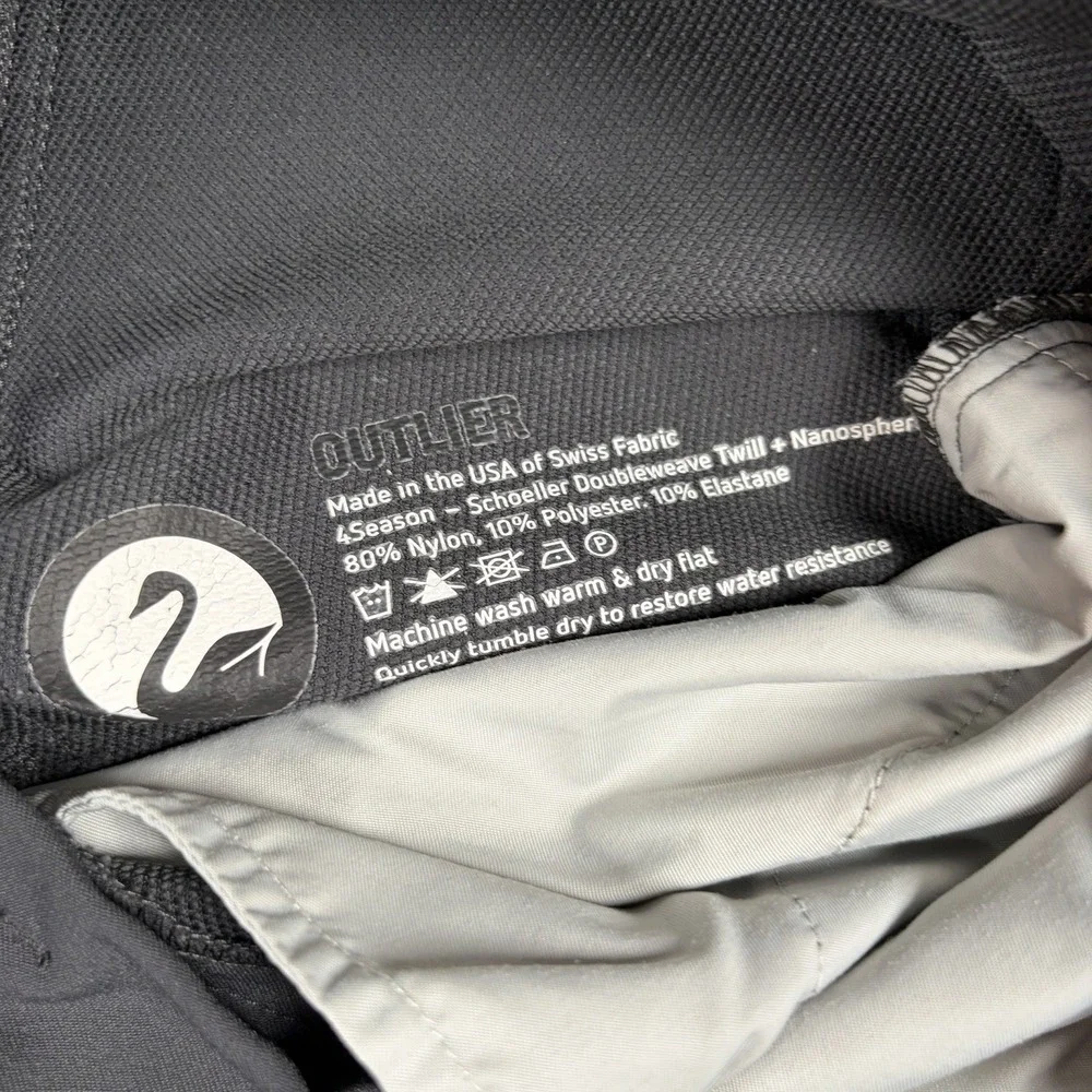 Outlier 4Season Pants Mens 29x27 Gray Shoeller Doubleweave Twill Nanosphere USA